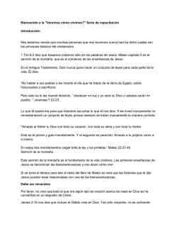 Bienvenido a la Veremos c&oacute;mo vivimos? Serie de capacitaci&oacute;n