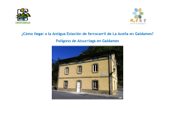 &iquest;C&oacute;mo llegar a la Antigua Estaci&oacute;n de ferrocarril de - Enkarterrialde