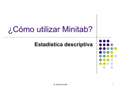 &iquest;C&oacute;mo utilizar Minitab?