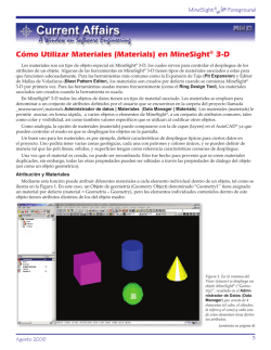 C&oacute;mo Utilizar Materiales (Materials) en MineSight&reg; 3-D