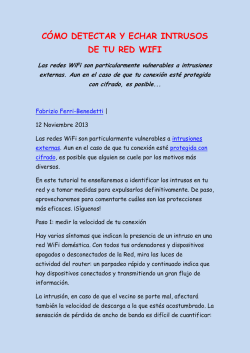 C&Oacute;MO DETECTAR Y ECHAR INTRUSOS DE TU RED WIFI