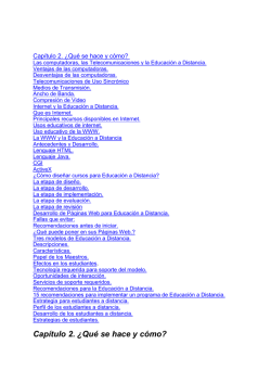 Cap&iacute;tulo 2. &iquest;Qu&eacute; se hace y c&oacute;mo?