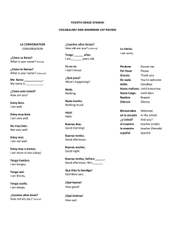 C&oacute;mo se llama? - St. Anthony School