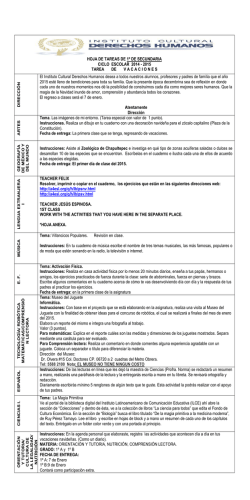 Tareas 1o de Secundaria - Instituto Cultural Derechos Humanos
