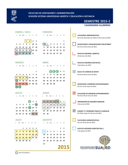 Calendario Escolar 2015-2 - FCA