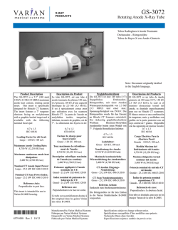 GS-3072_PDS_4579-000_Eng_Rev I - Varian Medical Systems