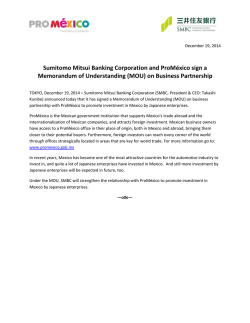 Su Me umitomo morandu o Mitsui B um of Un Banking - ProM&eacute;xico