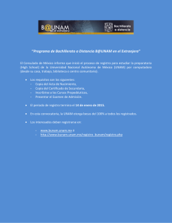 &ldquo;Programa de Bachillerato a Distancia B@UNAM en el Extranjero&rdquo;