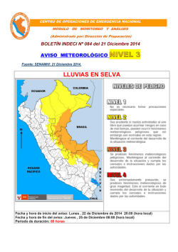LLUVIAS EN SELVA - Indeci
