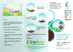 &iexcl;El an&aacute;lisis de suelo es muy importante!