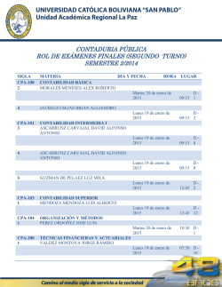 CONTADURIA P&Uacute;BLICA ROL DE EX&Aacute;MENES FINALES