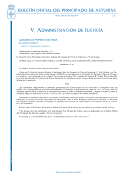V. Administraci&oacute;n de Justicia - Gobierno del Principado de Asturias