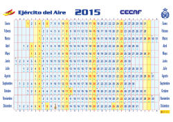 Calendario 2015 CECAF - Ej&eacute;rcito del Aire