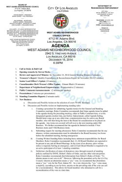 AGENDA - The City of Los Angeles