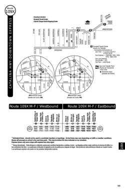 Route 109X MF / Westbound Route 109X MF / Eastbound - Sun Tran