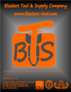 Seguridad - Blasters Tool & Supply