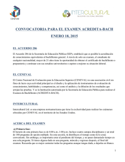 convocatoria para el examen acredita-bach enero 18, 2015