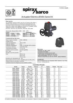 Actuador El&eacute;ctrico BVEA Serie VX - Spirax Sarco