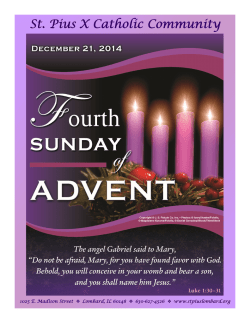 Weekly Bulletin - The Catholic Community of St. Pius X