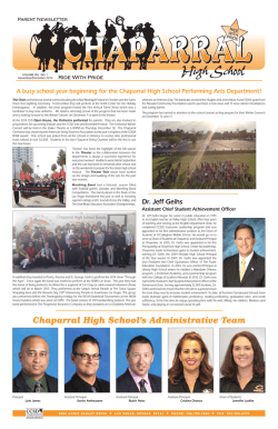 Chaparral High School Nov/Dec 2014 Newsletter