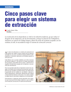 Cinco pasos clave para elegir un sistema de extracci&oacute;n - Revista El