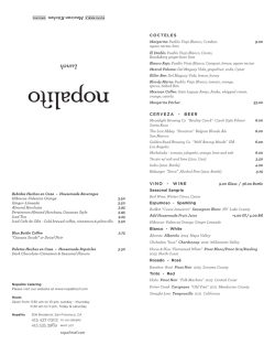 lunch menu - Nopalito