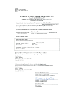 (Regular/Especial/Primaria) de City ol Amarillo se - City of Amarillo