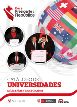UNIVERSIDADES - Programa Nacional de Becas y Cr&eacute;dito Educativo