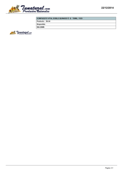 COMPUESTO VITAL DOBLE QUINADO &Oacute; Q 750ML. 1X25 Producto