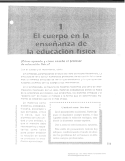 &iquest;C&oacute;mo aprende y c&oacute;mo ense&ntilde;a el profesor de educaci&oacute;n - dgespe