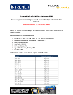 Promoci&oacute;n Trade IN Fluke Networks 2014 - Intr&oacute;nica