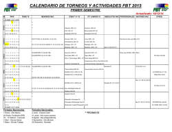Calendario Oficial FBT 2015