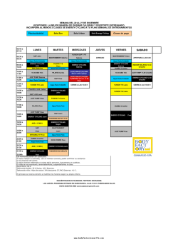 Horario para clientes del 22 al 27 de Di[...] - Body Factory Tenerife