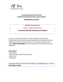 Convocatoria Revista T - UADER