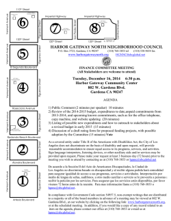 HARBOR GATEWAY NORTH NEIGHBORHOOD COUNCIL Tuesday