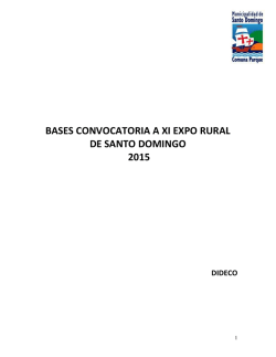 La Ilustre Municipalidad de Santo Domingo lanza la Convocatoria a