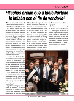 &ldquo;Muchos cre&iacute;an que a Idolo Porte&ntilde;o lo inflaba con - Revista Palermo