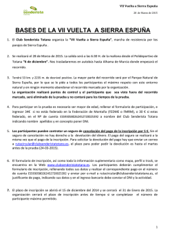 BASES DE LA VII VUELTA A SIERRA ESPU&Ntilde;A - Club Senderista