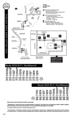 Route 203X MF / Southbound Route 203X MF / Northbound - Sun Tran