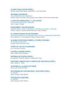 CLAVES PARA COSTOS (PAPEL) SISTEMAS - La Ley