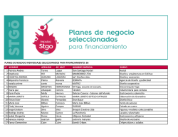 Seleccionados Impulsa Stgo 2014