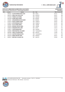 1. jardunaldia emaitza totalak - Federaci&oacute;n Vasca de Nataci&oacute;n.