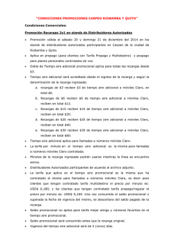 &ldquo;CONDICIONES PROMOCIONES CARPEO RIOBAMBA Y - Claro