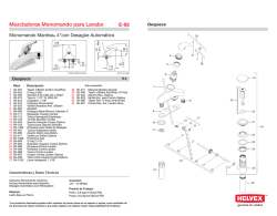 Mezcladoras Monomando para Lavabo E-92 - Helvex