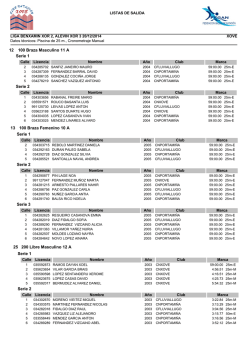 series 2&ordf; xornada benjamines y 3&ordf; alevines - Club Nataci&oacute;n Xove