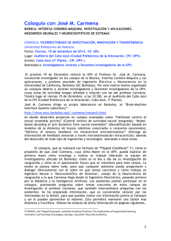 Coloquio con Jos&eacute; M. Carmena