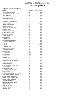 Lista de precios - depositolabodega.com.mx