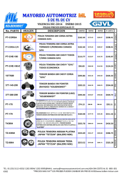 Poleas - Mayoreo Automotr&iacute;z ML