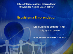 X Foro Internacional del Emprendedor Universidad Andina Sim&oacute;n
