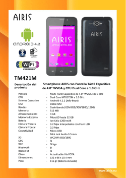 Especificaciones T&eacute;cnicas - Airis Support